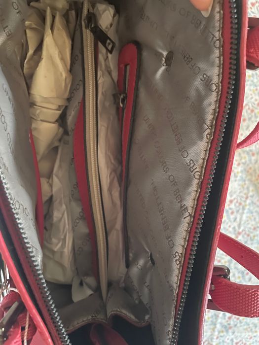 Червена чанта за рамо United colors of Benetton