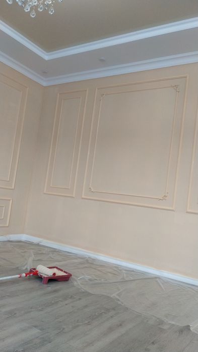 Делаем побелку  эмульсиеий стен и потолков