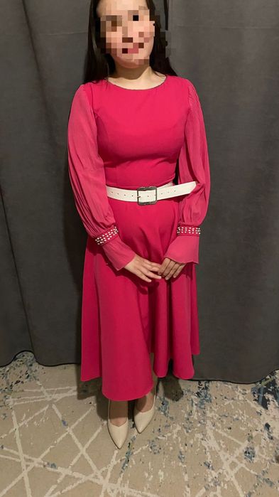 платье розовое вечерний