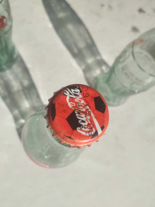 Колекционерска стъклена бутилка Coca Cola FIFA World Cup 2002