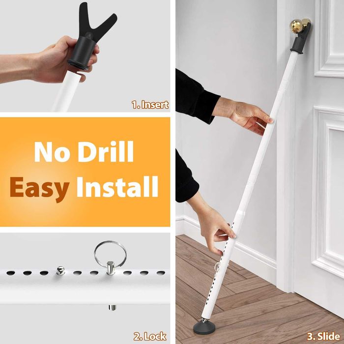 Лост за залостване на врата телескопичен стопер Подпора