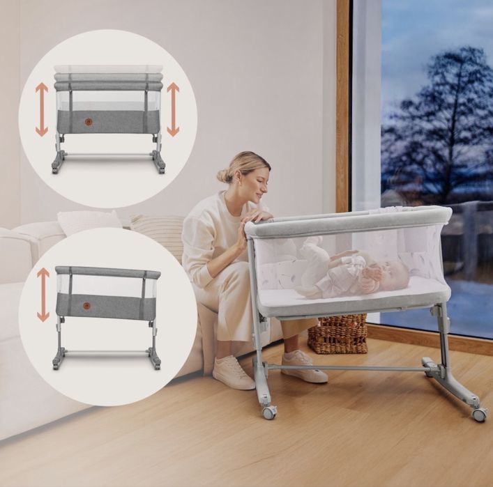 NOU: Patut co-Sleeper Lionelo 3 in 1 Aurora cu Leganare