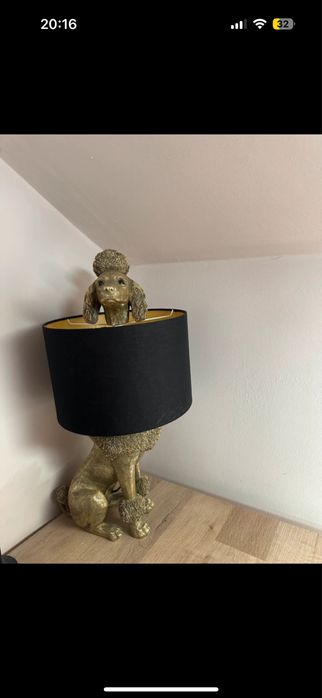 Clayre & Eef Table Lamp Dog Poodle