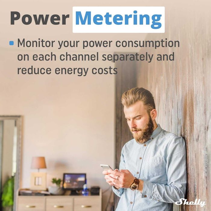 Смарт реле Shelly 2PM Gen3 - За щори и осветление (Wi-Fi)