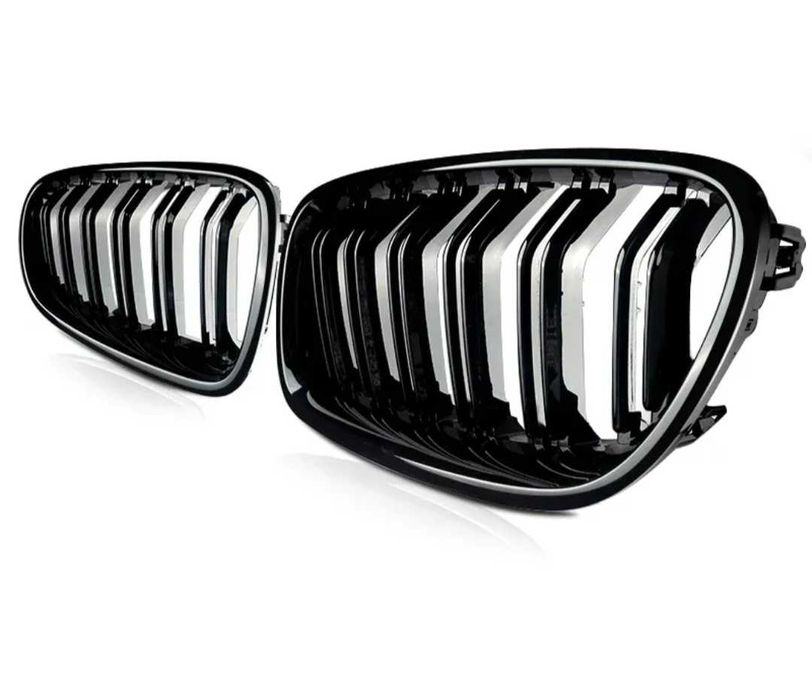 Двойни M5 Бъбреци Решетки BMW F10 F11 2010-17 БМВ Ф10 Ф11 черен Гланц