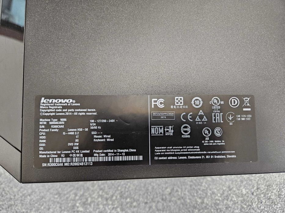 Unitate Lenovo H50-50 | i5-4460 | GTX 745 | 8 GB RAM | Windows 11 Pro