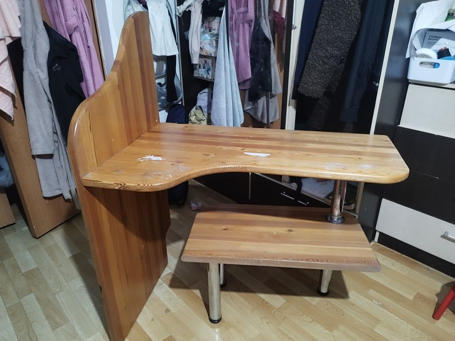 Стол стеллаж деревянный