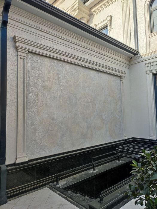 Travertin. Fasad . Ishlari