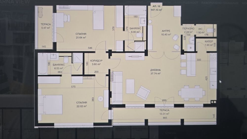 Продава се Четиристаен апартамент в Варна, м-т Св. Никола - 192 кв.м за 1823 €/кв.м - Снимка #12