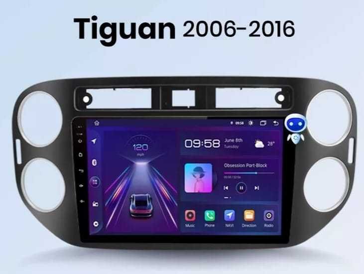 Navigatie android VW Tiguan  Waze YouTube GPS USB