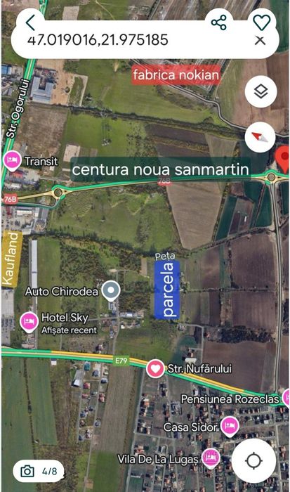 Teren 1780mp Sanmartin,langa Oradea.