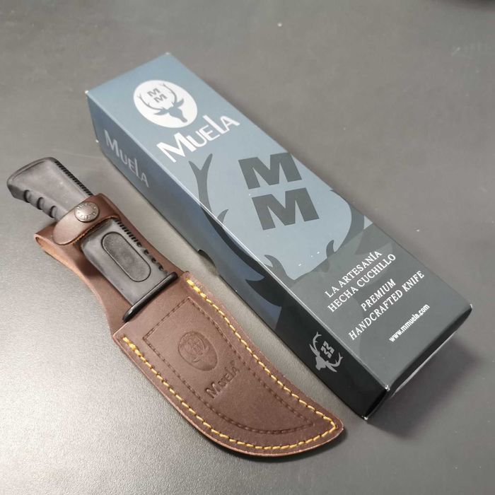 Оригинален нож за дране Muela SG-12 ИСПАНИЯ с кания от ест. кожа