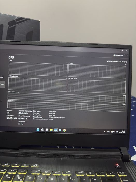 Asus rog  strix g53 gtx1660ti i7 gen 9  512 ssd fac si schimb platesc diff