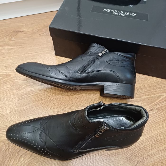 Мъжки официални боти естествена кожа