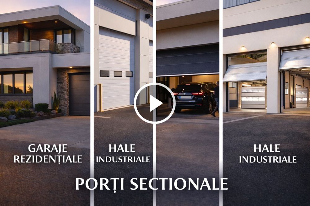 Usi de intrare garaj sau hale sectionale automatizate