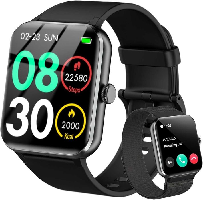 Смарт часовник IOWODO, монитор за сърдечен ритъм, IP68, iOS Android