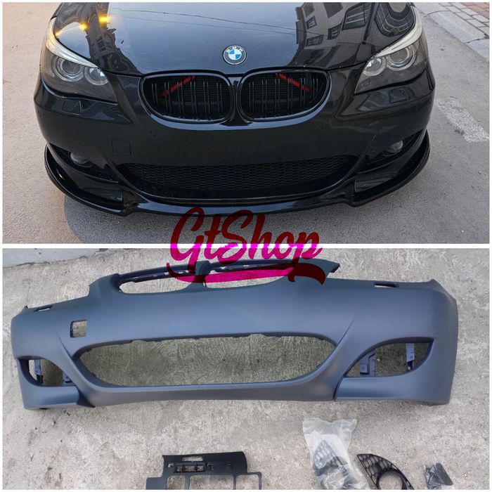 BMW е60 под бампер губа  М-ТЕХ бампер спойлер