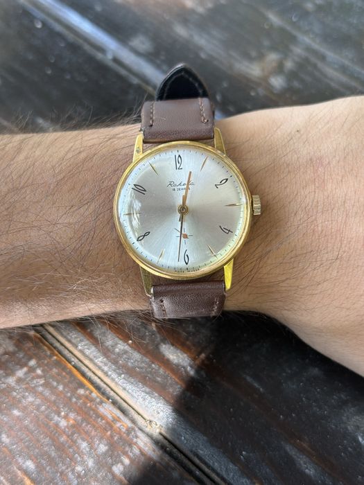 Ceas Raketa anii 1970  placat cu aur