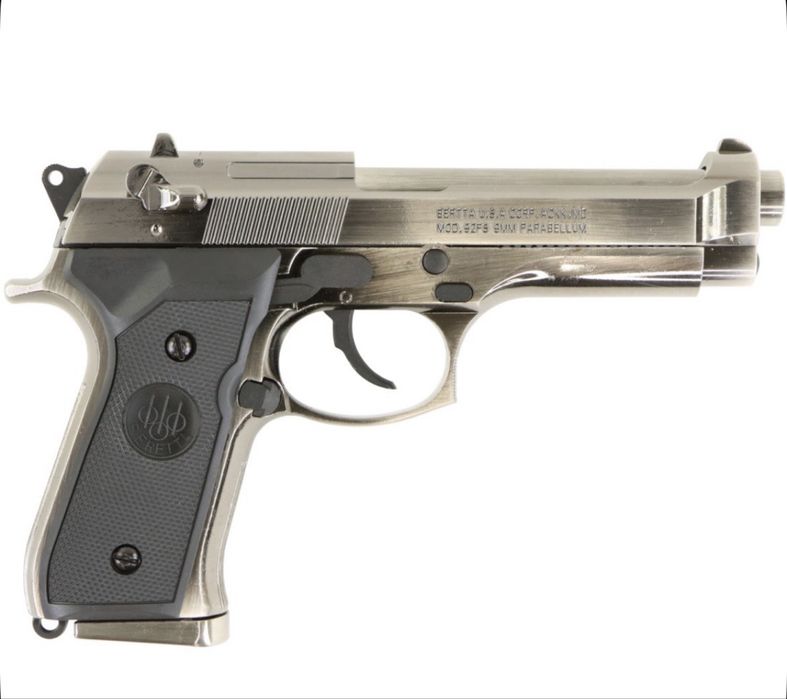 Beretta 92 silver full metal  вес- 970гр