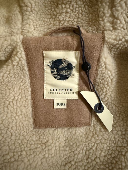 Selected homme бежаво палто М размер (ново)