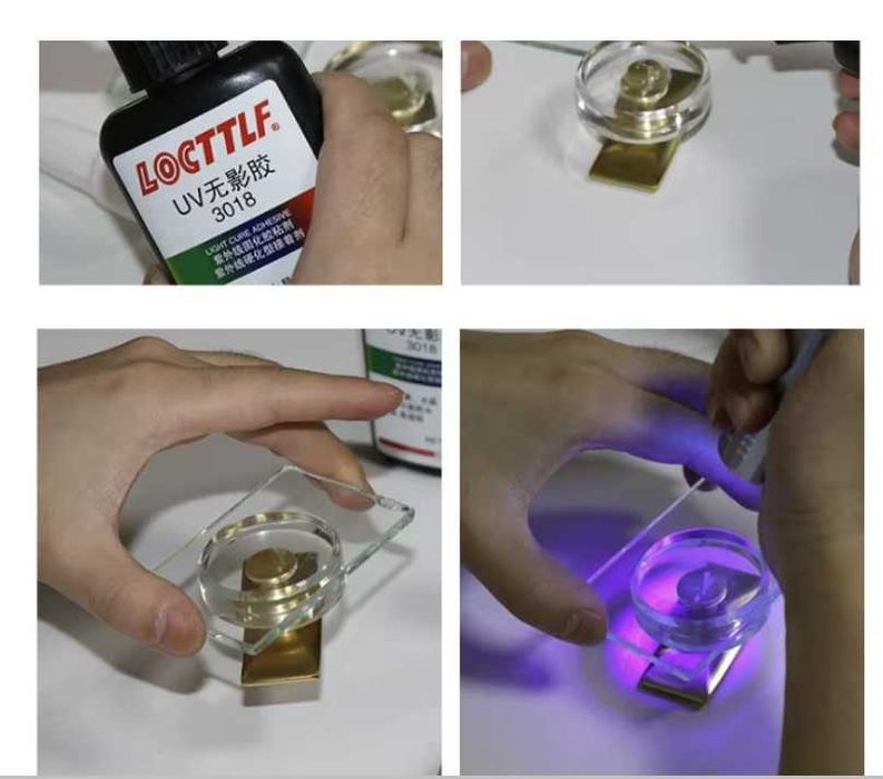 Adeziv transparent UV - sticla, plexiglas, plastic etc.