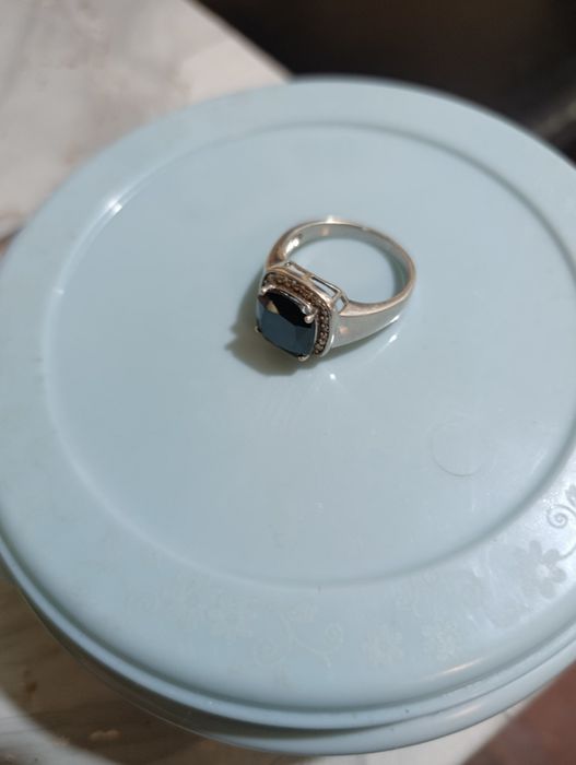 Кольцо серебро с камнем