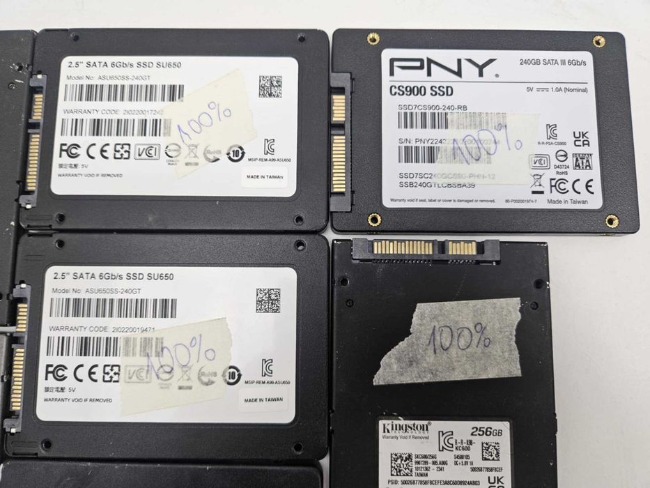 2.5" inch SSD SATA 240GB 250GB 256GB Intel Samsung Kingston Crucial