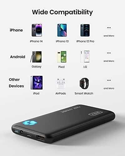 Ново Преносимо зарядно устройство 10000mAh 22,5W PowerBank USB C