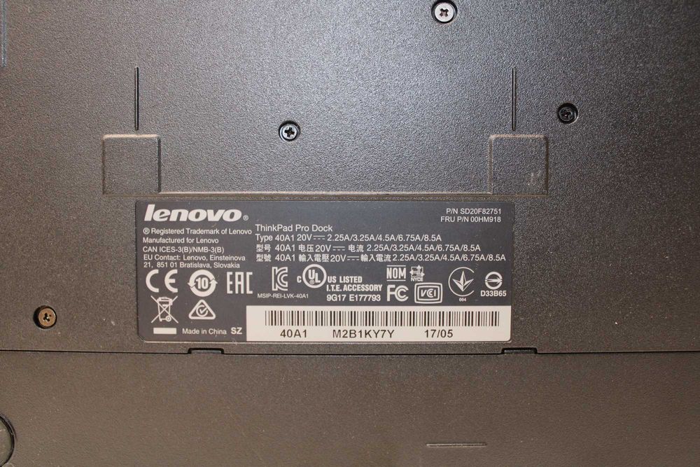 Докинг станция Lenovo ThinkPad Pro Dock 40A1