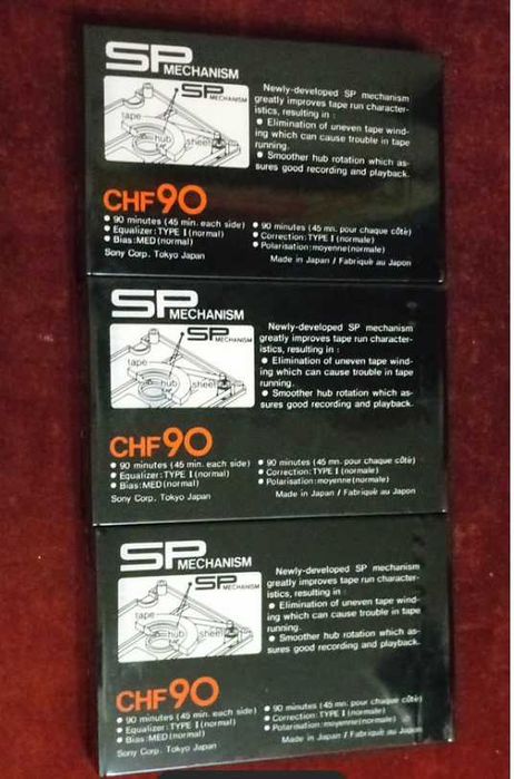 Новые запечатанные аудиокассеты SONY 1978 года .