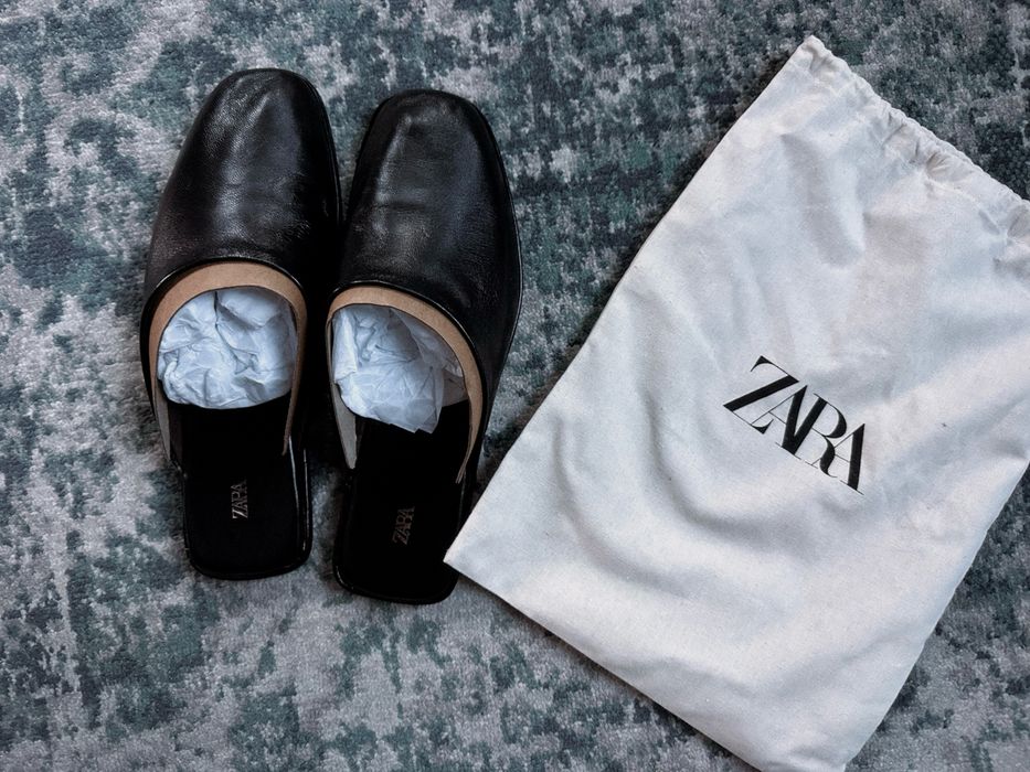 Кожени mules Zara