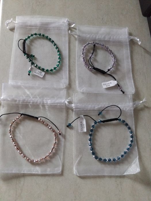 Brățări reglabile cu biluțe de argint