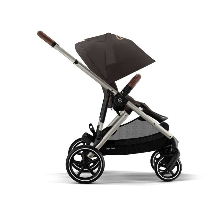 ПРОМО Нова 2г Гаранция Детска Бебешка Количка за Близнаци Cybex Gazelle S, 0-4 г, 0-22 кг, Кафява/Синя
