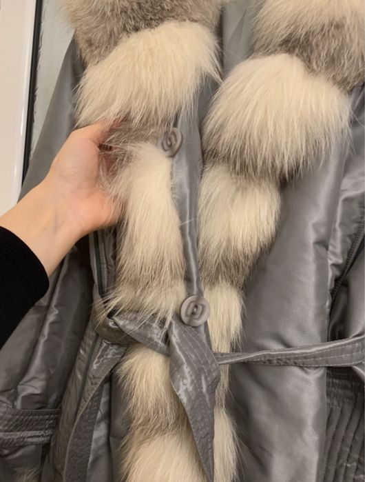 Haina de blana naturala argintie