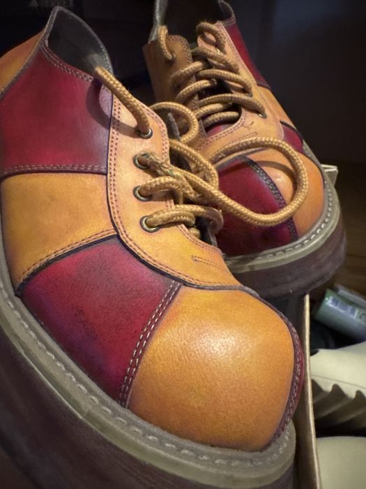 Ботинки кожаные на платформе б/у