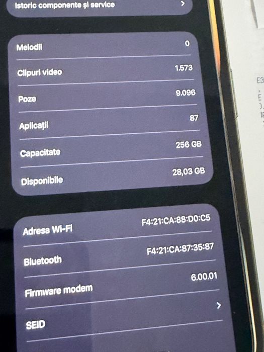 Iphone 14 pro Gold 100% baterie 256 gb