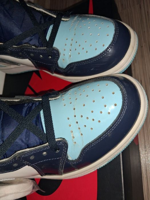 Air Jordan 1 High UNC Patent Blue