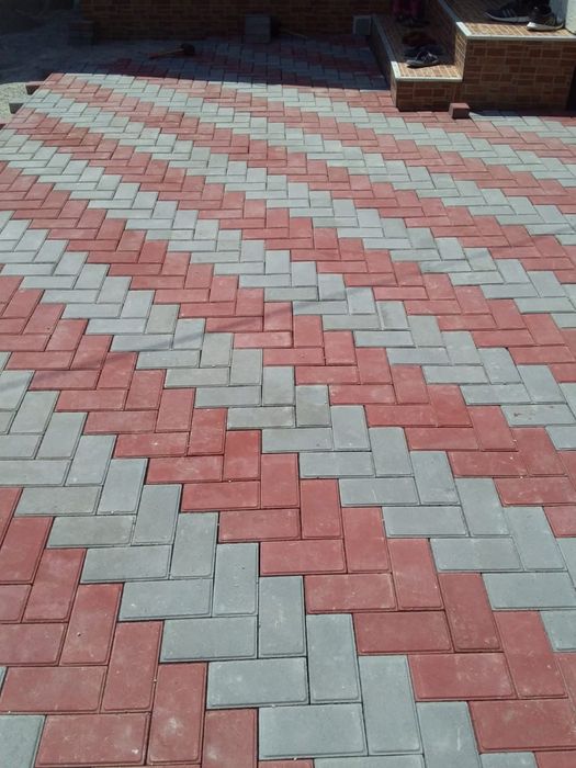 Брусчатка Кирпичик 6 см вибропресс