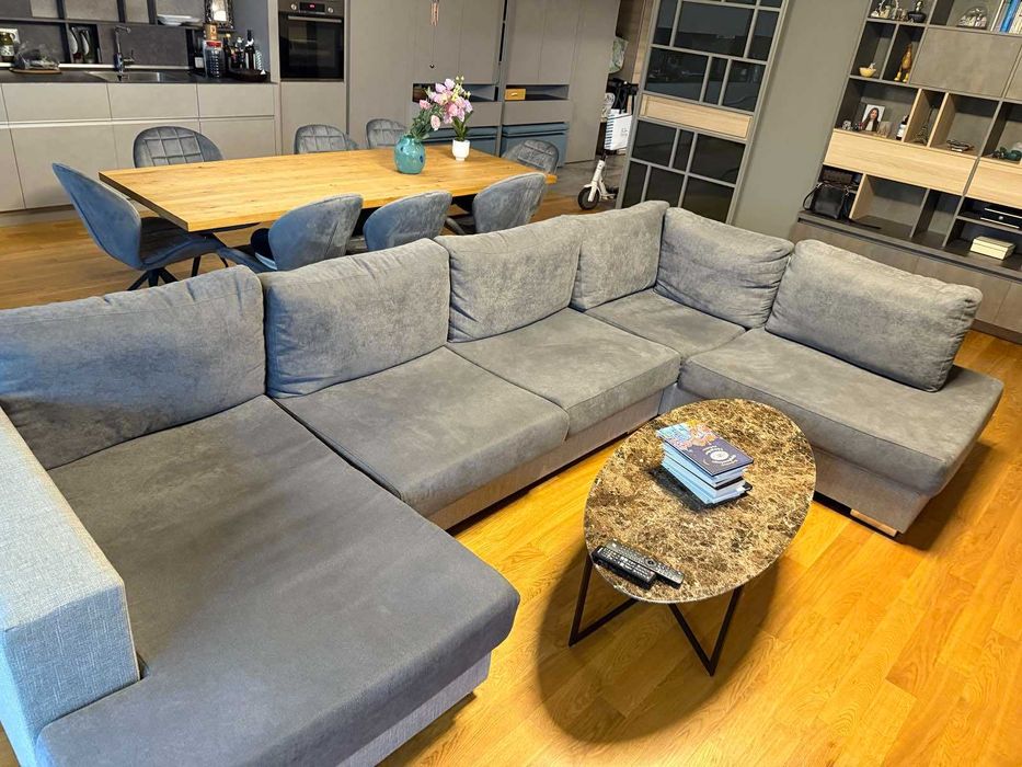 П образен диван + задна табуретка