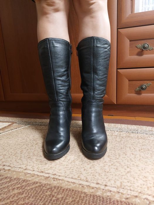 Сапоги женские кожа