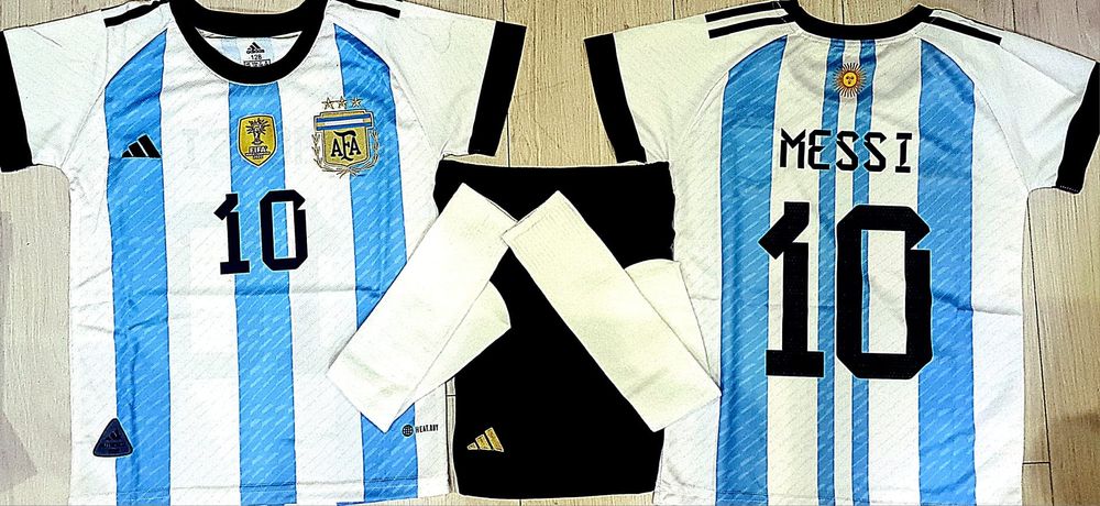 Echipamente fotbal copii 3/15 ani ARGENTINA,Messi,2 CULORI,MODELE NOI