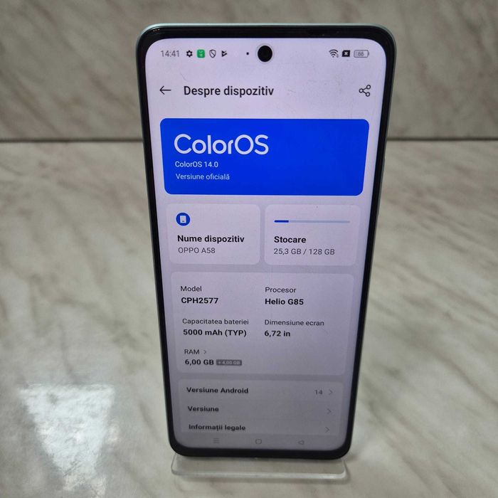 Telefon Oppo A58 4G Albastru Blue 128GB 6RAM Zeus Amanet Rahova 30496