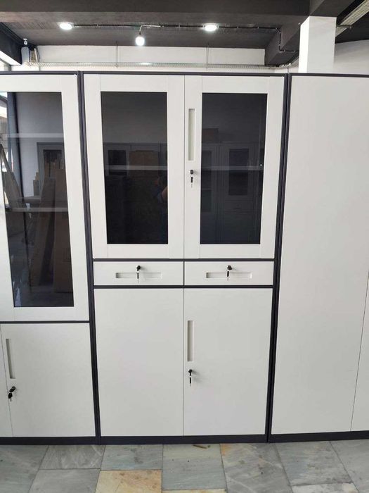 Шкаф для документов / офис / металлический / стеклянные двери