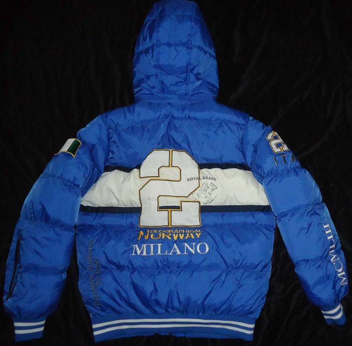 Geaca groasa barbateasca pufoaica gluga 5 buzunare Geographical Norway