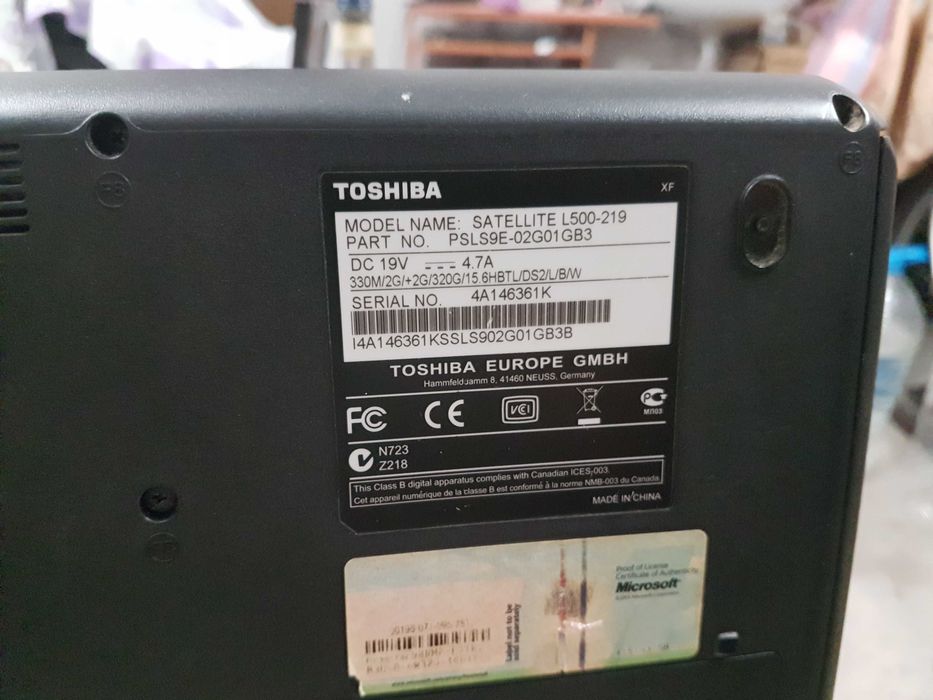 Toshiba satelite L500-219 за части