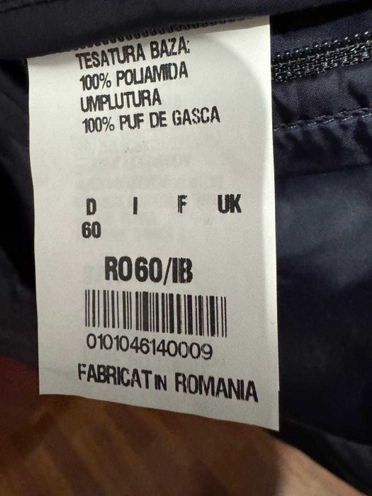 geaca bleumarin Secuiana cu puf de gasca