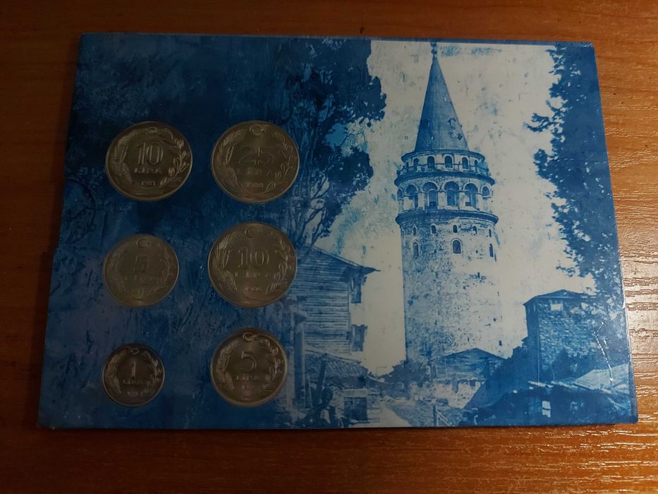 Комплект турски монети. емисия 1981-1989 години