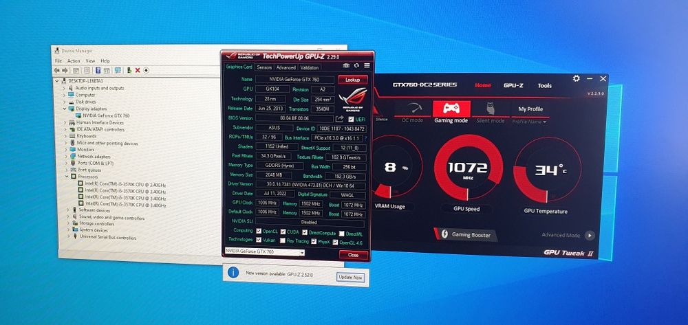 Placa video ASUS GTX 760 DirectCU II OC 2GB GDDR5 256-bit 150 ron