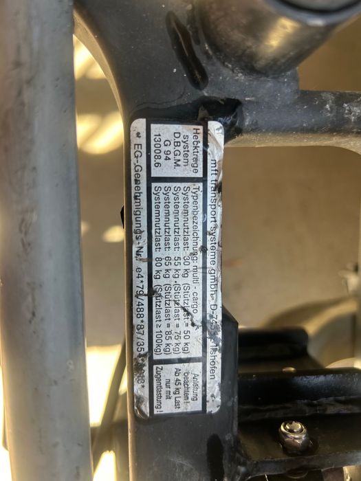 MFT Suport de cârlig pentru 2 biciclete