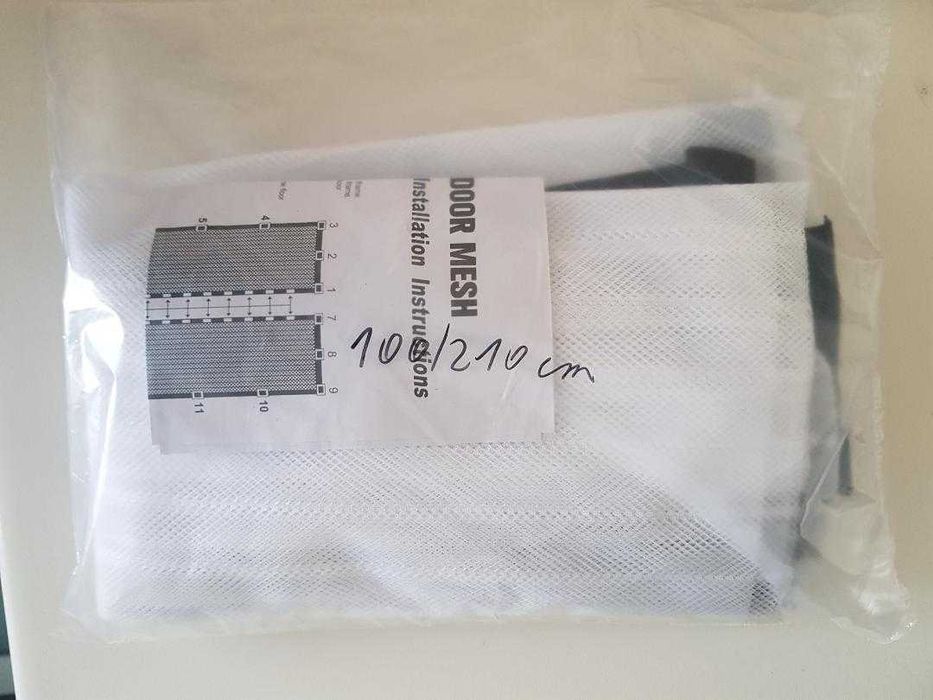 Perdea ALBA neagra plasa anti-insecte inchidere magnetica 120*210cm